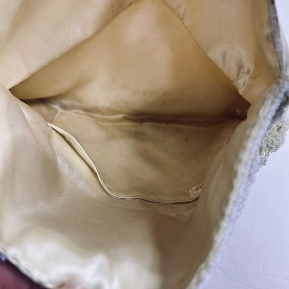 La Regale Ltd Ivory Beaded & Sequined Evening Bag Made In Hong Kong (5907) - Picture 15 of 15